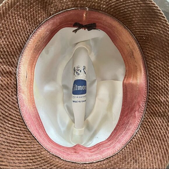 BILTMORE vintage brown corduroy fedora hat brown - Picture 12 of 12